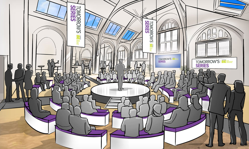 Artist impression of conference