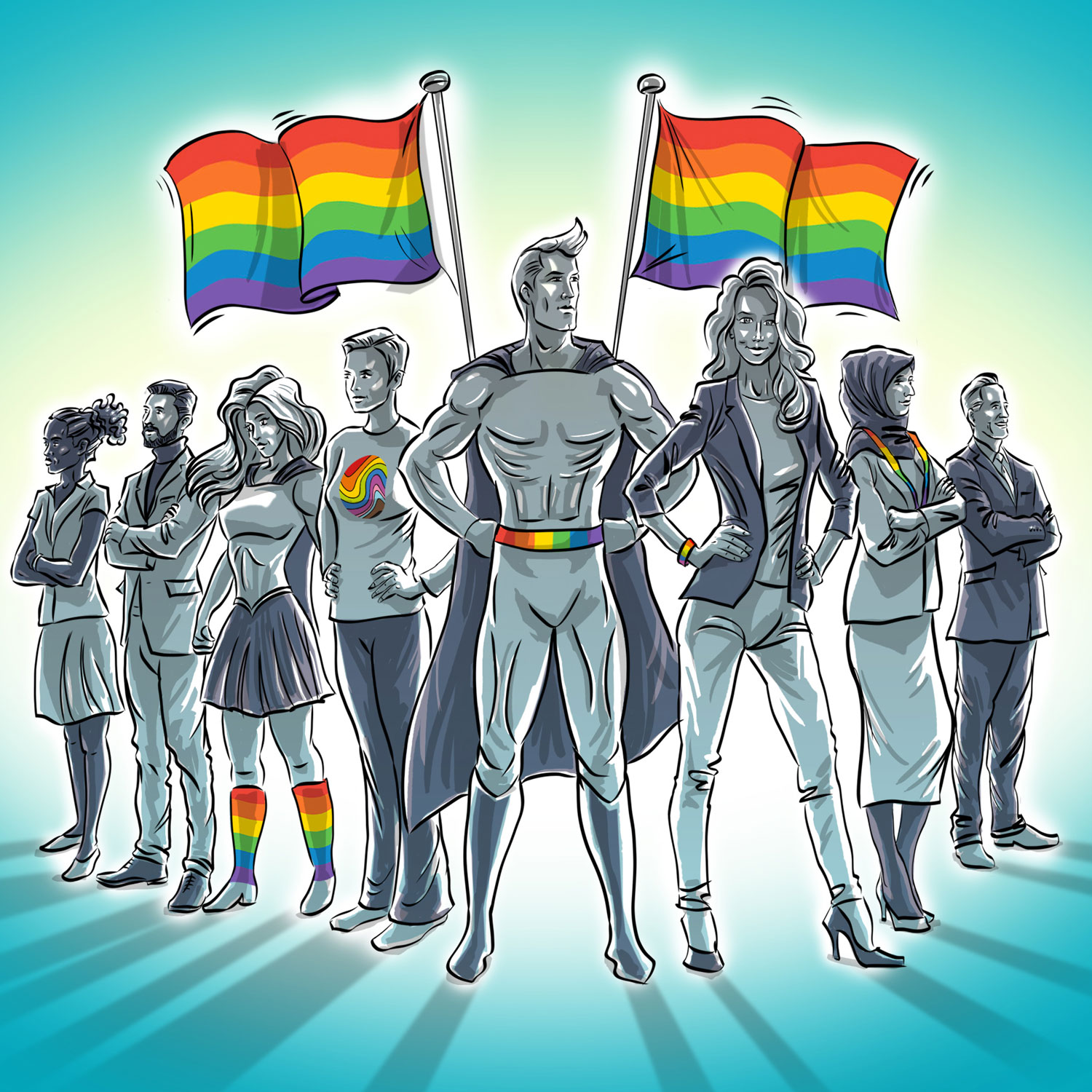 Super Hero Bookcover - More than rainbows