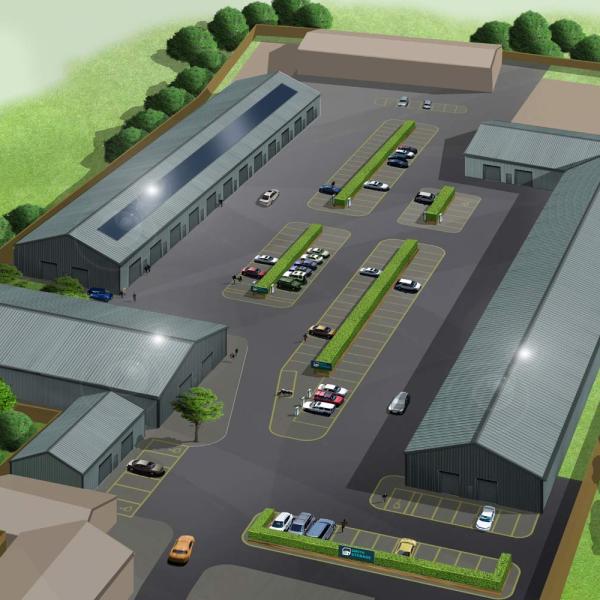 Artist impression of an aerial view