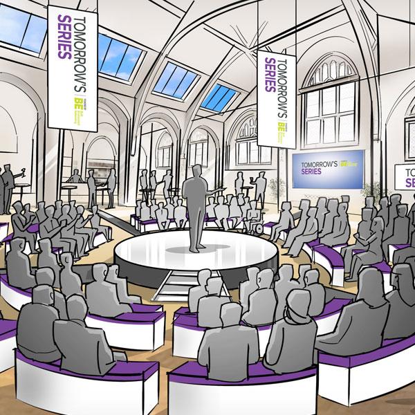 Artist impression of conference
